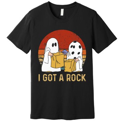 I Got A Rock Halloween Trick Or Treat Ghost Premium T-Shirt