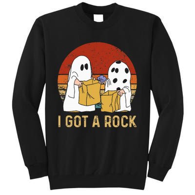 I Got A Rock Halloween Trick Or Treat Ghost Tall Sweatshirt