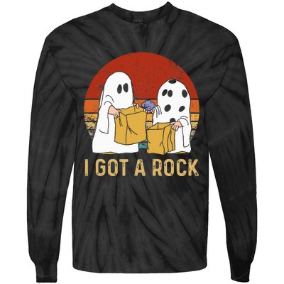 I Got A Rock Halloween Trick Or Treat Ghost Tie-Dye Long Sleeve Shirt