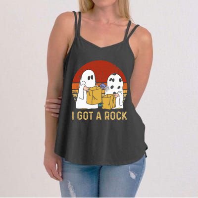 I Got A Rock Halloween Trick Or Treat Ghost Women's Strappy Tank