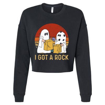 I Got A Rock Halloween Trick Or Treat Ghost Cropped Pullover Crew