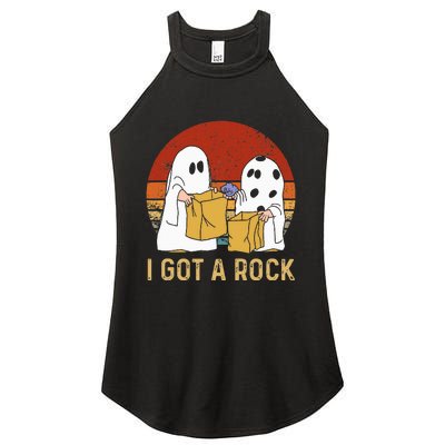 I Got A Rock Halloween Trick Or Treat Ghost Women’s Perfect Tri Rocker Tank