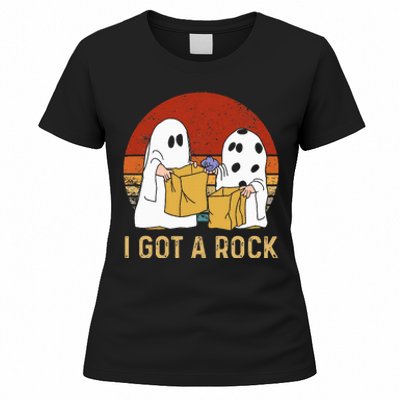 I Got A Rock Halloween Trick Or Treat Ghost Women's T-Shirt