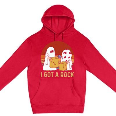 I Got A Rock Halloween Trick Or Treat Ghost Premium Pullover Hoodie