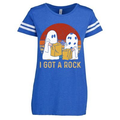 I Got A Rock Halloween Trick Or Treat Ghost Enza Ladies Jersey Football T-Shirt