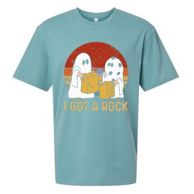 I Got A Rock Halloween Trick Or Treat Ghost Sueded Cloud Jersey T-Shirt