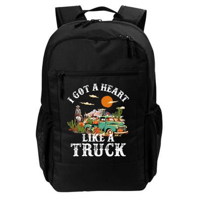 I Got A Heart Like A Truck Vintage Western Sunset Cowgirl Backpack