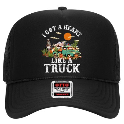 I Got A Heart Like A Truck Vintage Western Sunset Cowgirl Trucker Hat
