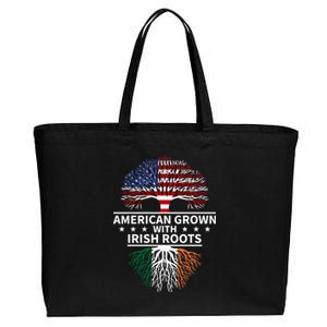 Ireland Gift American Grown Irish Roots Great Gift Cotton Canvas Jumbo Tote