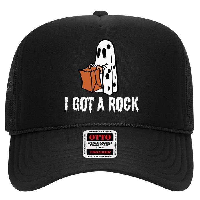 I Got A Rock Halloween High Crown Mesh Back Trucker Hat