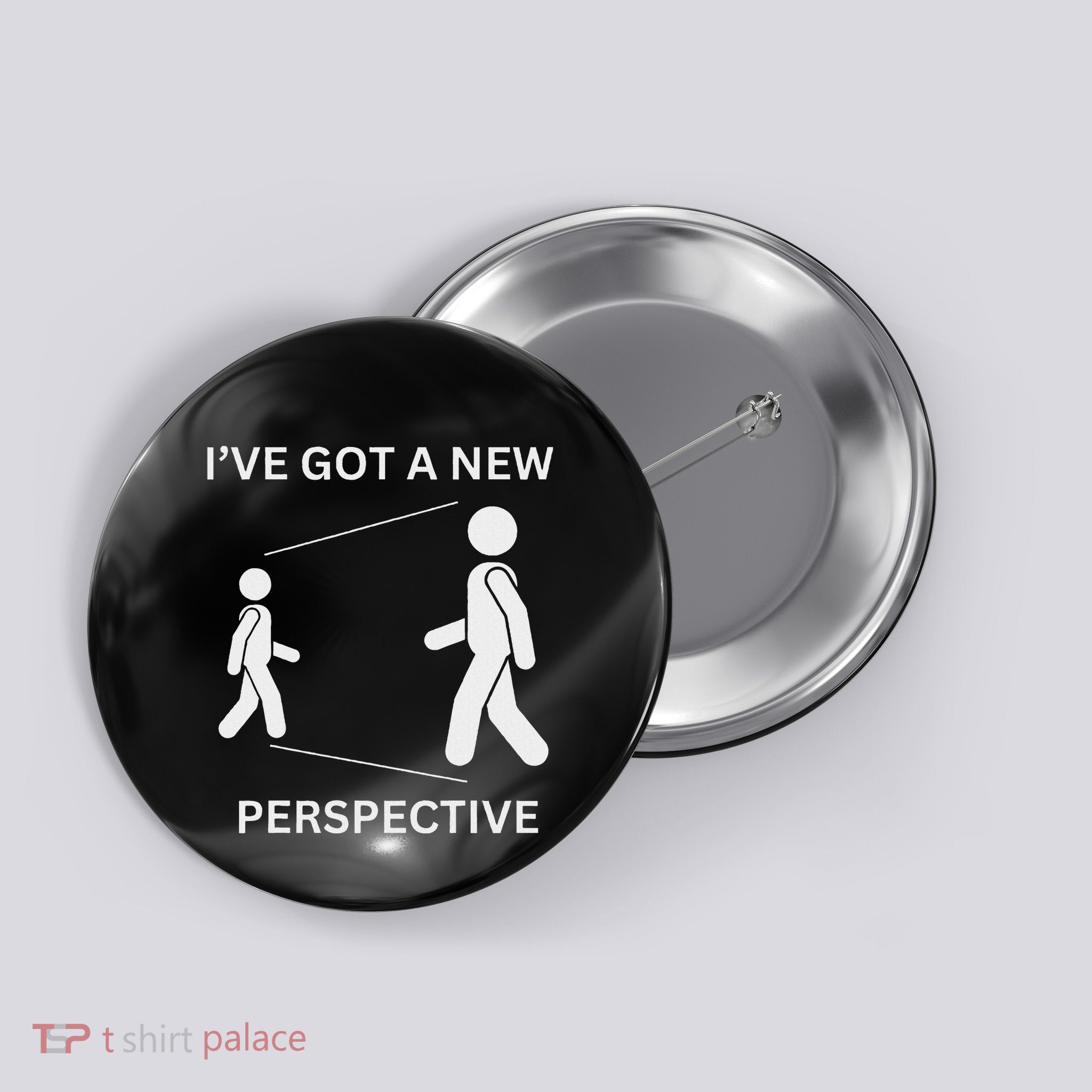 IVe Got A New Perspective Stick People Funny Button