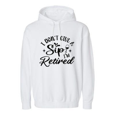 IDont Give AZip White Garment-Dyed Fleece Hoodie