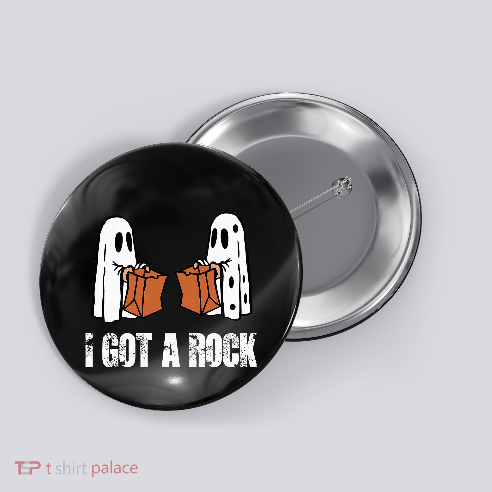 I Got A Rock Halloween Button