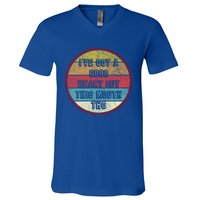 Ive Got A Good Heart But This Mouth Tho Funny Saying Gift V-Neck T-Shirt