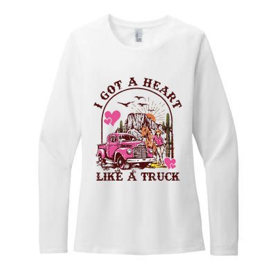 I Got A Heart Like A Truck Western Country Music Cowboy Womens CVC Long Sleeve Shirt