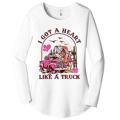 I Got A Heart Like A Truck Western Country Music Cowboy Women's Perfect Tri Tunic Long Sleeve Shirt