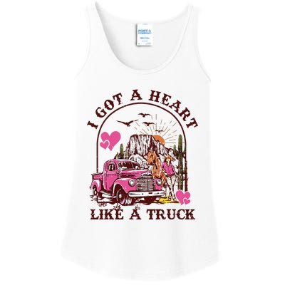 I Got A Heart Like A Truck Western Country Music Cowboy Ladies Essential Tank