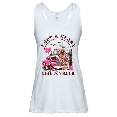 I Got A Heart Like A Truck Western Country Music Cowboy Ladies Essential Flowy Tank