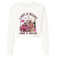 I Got A Heart Like A Truck Western Country Music Cowboy Cropped Pullover Crew