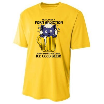 I Got A Porn Addiction Porn Myself Another Ice Cold Beer Youth Performance Sprint T-Shirt