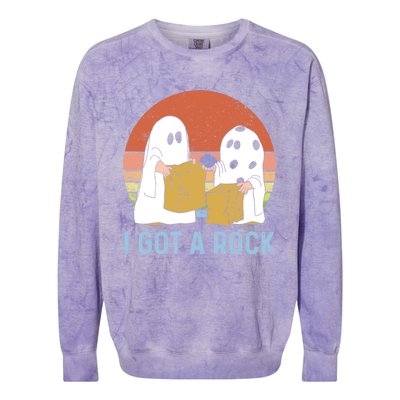 I Got A Rock Funny Halloween Gift For Halloween Season Colorblast Crewneck Sweatshirt