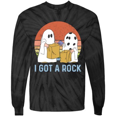 I Got A Rock Funny Halloween Gift For Halloween Season Tie-Dye Long Sleeve Shirt