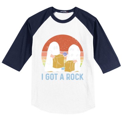 I Got A Rock Funny Halloween Gift For Halloween Season Baseball Sleeve Shirt