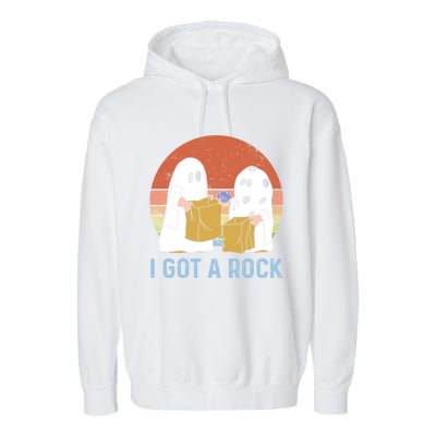 I Got A Rock Funny Halloween Gift For Halloween Season Garment-Dyed Fleece Hoodie