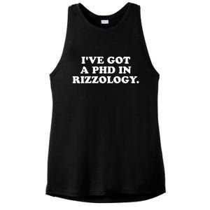 Ive Got A Phd In Rizzology Ladies PosiCharge Tri-Blend Wicking Tank