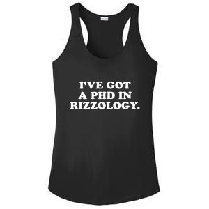 Ive Got A Phd In Rizzology Ladies PosiCharge Competitor Racerback Tank