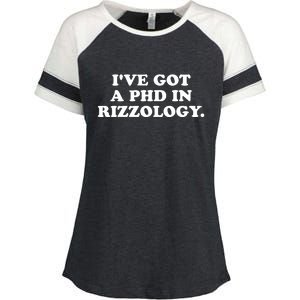 Ive Got A Phd In Rizzology Enza Ladies Jersey Colorblock Tee