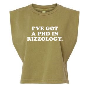 Ive Got A Phd In Rizzology Garment-Dyed Women's Muscle Tee