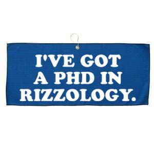 Ive Got A Phd In Rizzology Large Microfiber Waffle Golf Towel