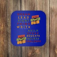 Inspiring Great African American Leaders Fist Black History Great Gift Coaster