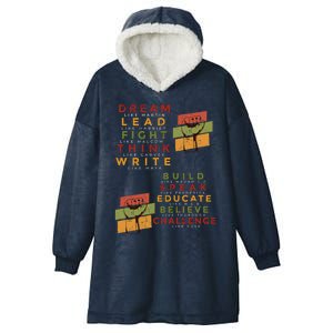 Inspiring Great African American Leaders Fist Black History Great Gift Hooded Wearable Blanket