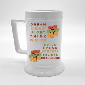 Inspiring Great African American Leaders Fist Black History Great Gift Beer Stein