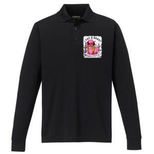 I Got A Heart Like A Truck Western Black Cowgirl African Performance Long Sleeve Polo