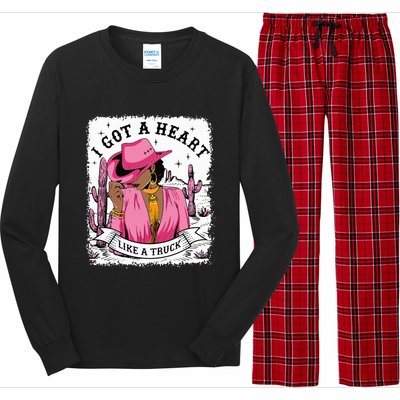 I Got A Heart Like A Truck Western Black Cowgirl African Long Sleeve Pajama Set