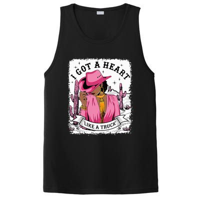 I Got A Heart Like A Truck Western Black Cowgirl African PosiCharge Competitor Tank