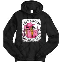 I Got A Heart Like A Truck Western Black Cowgirl African Tie Dye Hoodie