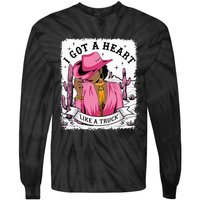 I Got A Heart Like A Truck Western Black Cowgirl African Tie-Dye Long Sleeve Shirt