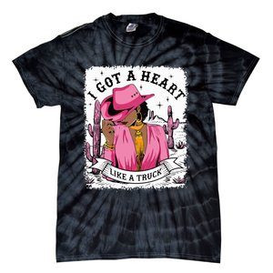 I Got A Heart Like A Truck Western Black Cowgirl African Tie-Dye T-Shirt