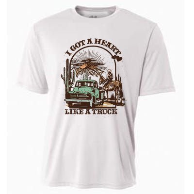 I Got A Heart Like A Truck Country Music Cooling Performance Crew T-Shirt