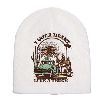 I Got A Heart Like A Truck Country Music Short Acrylic Beanie