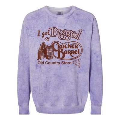 I Got At Pegged Cracker Barrel Old Country Store Colorblast Crewneck Sweatshirt