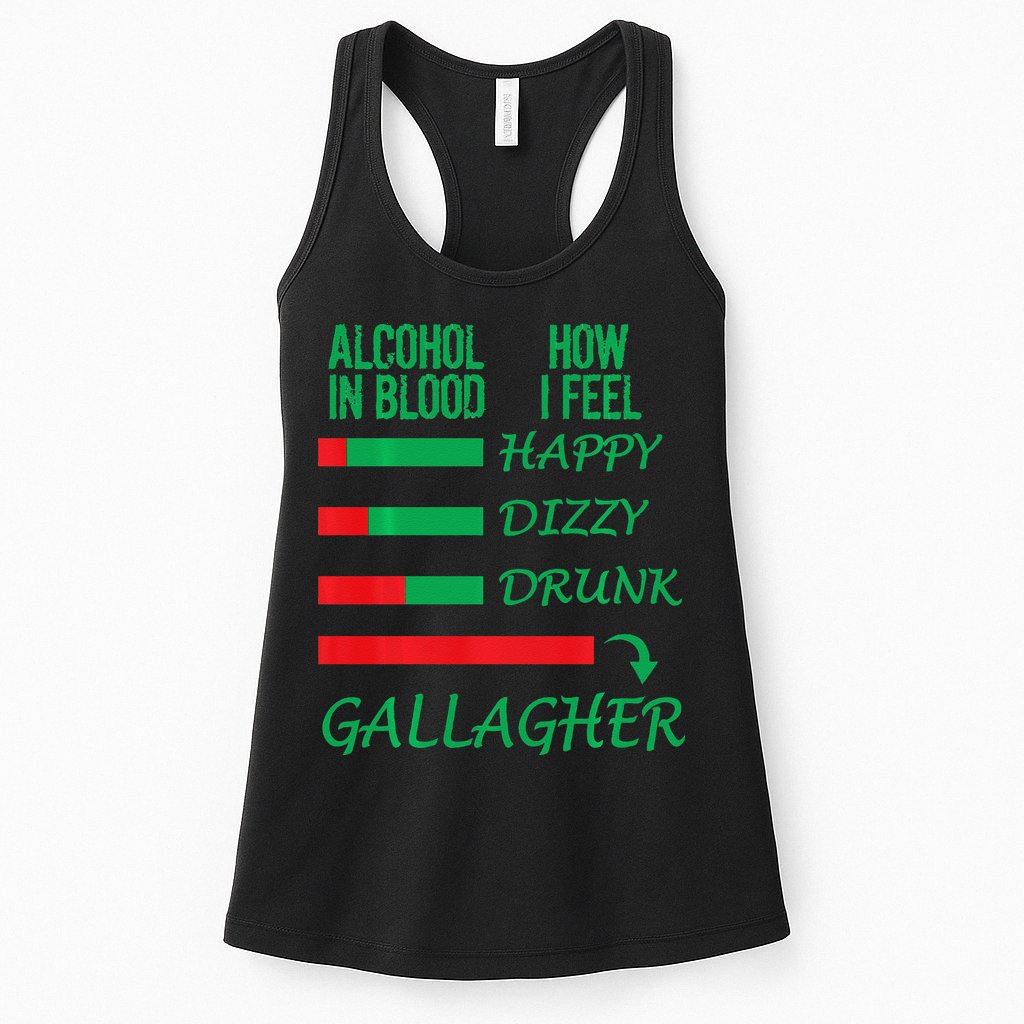 Irish Gallagher & Alcohol St Patrick Day Apparel Design Gift Womens Tank Top