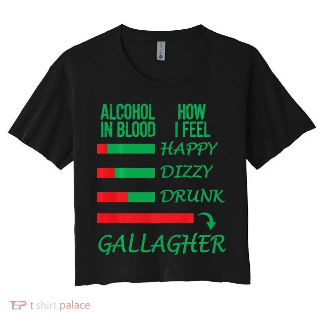 Irish Gallagher & Alcohol St Patrick Day Apparel Design Gift Crop Top