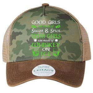 Irish Girls Are Whiskey On Ice St. Patrick's Day Funny Gift Legacy Tie Dye Trucker Hat