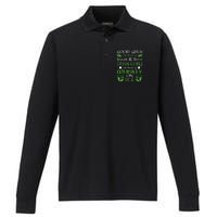 Irish Girls Are Whiskey On Ice St. Patrick's Day Funny Gift Performance Long Sleeve Polo