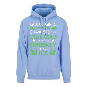 Irish Girls Are Whiskey On Ice St. Patrick's Day Funny Gift Unisex Surf Hoodie